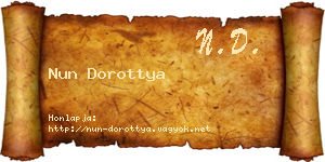 Nun Dorottya névjegykártya