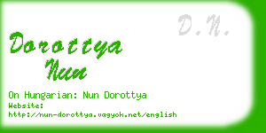 dorottya nun business card